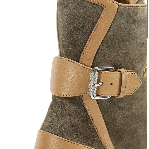 NEW IN BOX Size 37 7 Christian Louboutin Combat Boot Bootie Lug Sole Tan Beige - Picture 5 of 14